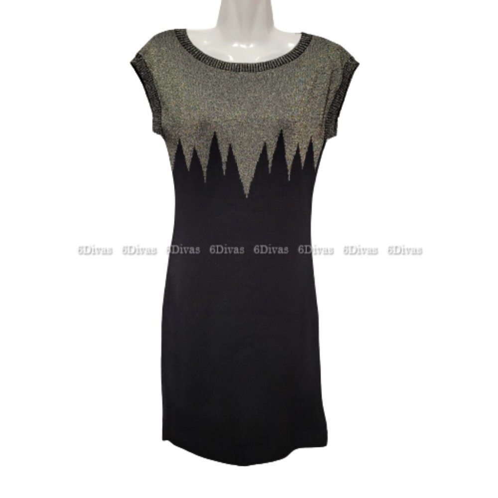 Black Party Dress, Glitter Sweater Dress -Size M, L, XL- NEW!